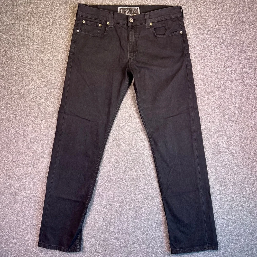 Levis 511 Jeans Mens 36x30 Black Grunge Skinny Casual‎ Slim Stretch Denim Retro
